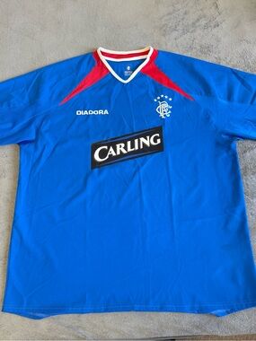 Glasgow Rangers Soccer Jersey FC Football Diadora Carling Shirt Mens XL